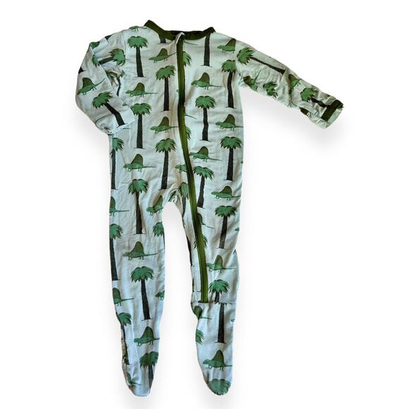 Kickee Pants Dinosaur Bamboo Zipper Sleeper 6-9m Baby - Picture 1 of 10